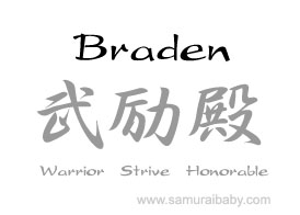 braden kanji name